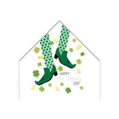 Leprechaun Dance 12" x 12" House Shaped Canvas