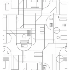 RoomMates Star Wars R2D2 Geometric Peel & Stick Wallpaper White and Gray