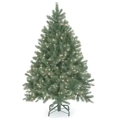 4.5ft. Pre-Lit Downswept Douglas&reg; Blue Fir Artificial Christmas Tree, Clear Lights