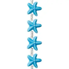 Turquoise Starfish Ceramic Beads, 18mm by Bead Landing&trade;