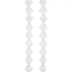 Preciosa Glass Crystal Bicone Beads, 8mm by Bead Landing&trade; White Opal