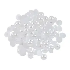 Plastic Flatback Pearls by Bead Landing&trade; White