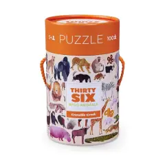 Crocodile Creek&reg; Thirty-Six Wild Animals 100 Piece Jigsaw Puzzle