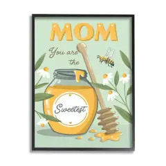 Stupell Industries Mom You Are The Sweetest Honey Jar Framed Giclee Art Black