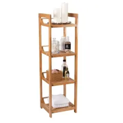 Organize It All 41" Lohas 4-Tier Bamboo Shelving Tower