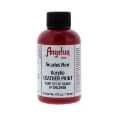 Angelus&reg; Acrylic Leather Paint, 4oz. Scarlet Red
