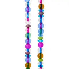 Multicolor Small Lampwork Glass Rondelle Beads, 6mm by Bead Landing&trade;