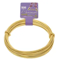The Beadsmith&reg; 12 Gauge Colored Aluminum Wire Light Gold