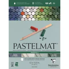Clairefontaine Pastelmat&reg; Premium Paper Pad, 12" x 15.75" Palette 5