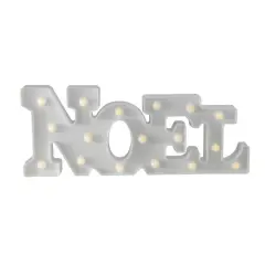 17" White Noel LED Christmas Marquee Wall Sign