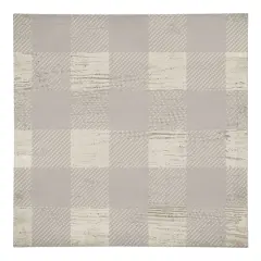 Gray Buffalo Check Cotton Twill Napkin