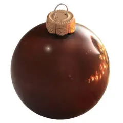Whitehurst 12 Pack 2.75" Pearl Ball Glass Ornaments Chocolate