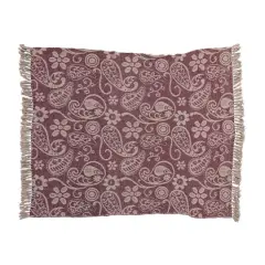 Hello Honey&reg; Paisley Pattern Recycled Cotton Throw Blanket