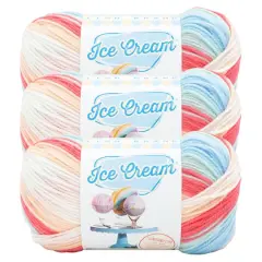 3 Pack Lion Brand&reg; Ice Cream&reg; Yarn Twinberry Cheesecake