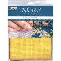 Essentials by Leisure Arts 14 Count Aida Cloth, 30" x 36" Yellow