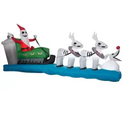 4.5ft. Airblown&reg; Inflatable Colossal Disney Jack Skellington Sleigh Scene