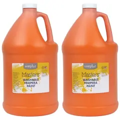Handy Art&reg; Little Masters&reg; Washable Tempera Paint Gallon, 2ct. Orange