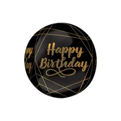 Orbz&reg; 16" Happy Birthday Elegant Foil Balloon