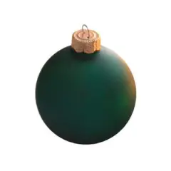Whitehurst 28 Pack 2" Matte Glass Ball Ornaments Emerald
