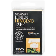 Lineco White Self-Adhesive Linen Hinging Tape, 1.25" x 12ft.