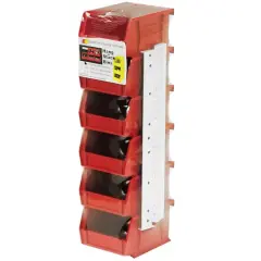 Quantum Storage Systems&reg; ULTRA Stack & Hang 6 Bin Set Red