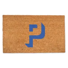 Blue Shadow Monogram Natural Coir Doormat P