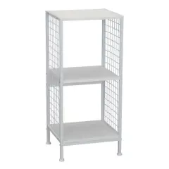 Household Essentials 28" Trellis 2 Compartment Storage Bookshelf White