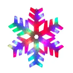 15" LED Color Changing Christmas Snowflake Window Silhouette