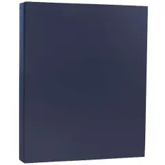 JAM Paper Navy Blue Matte 8.5" x 11" 80lb. Cardstock, 250 Sheets
