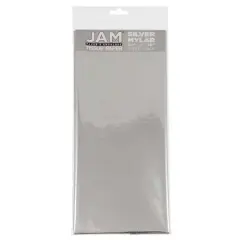 JAM Paper Mylar 20" x 26" Tissue Paper, 3ct. Silver Mylar