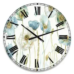 Designart 'My Greenhouse Cottage Flowers Iv Traditional Wall Clock