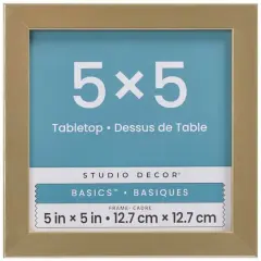 Basics&trade; 5" x 5" Gold Linear Tabletop Frame by Studio D&eacute;cor&reg;