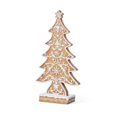 Glitzhome&reg; 14.5" Resin Christmas Tree Table Decor