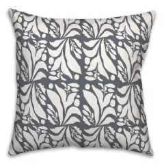 18" Fun Foliage Indoor/Outdoor Pillow Slate