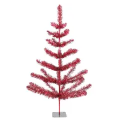 3ft. Unlit Red Tinsel Twig Artificial Christmas Tree