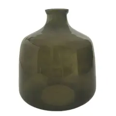 Hello Honey&reg; 9.75" Green Glass Bud Vase