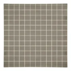 Taupe & White Check Cotton Twill Napkin