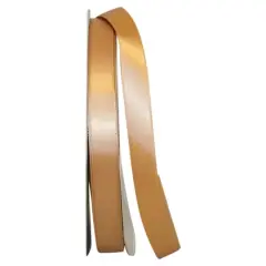 JAM Paper 5/8" x 100yd. Double Face Satin Ribbon Old Gold