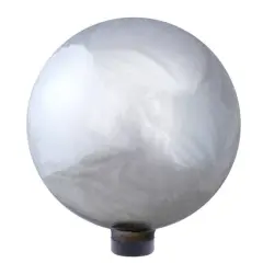 10" Mirrored Garden Gazing Ball Silver