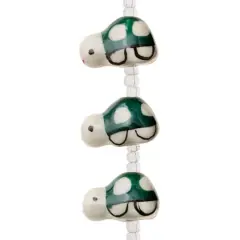 Green Turtle Ceramic Beads, 18mm by Bead Landing&trade;