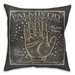 Palmistry Sign 4 18" x 18" Throw Pillow
