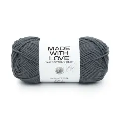 Lion Brand&reg; Tom Daley Made with Love&trade; The Cottony One&trade; Yarn Pewter Pan