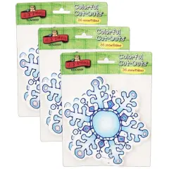 Carson Dellosa Education Snowflakes Cut-Outs, 3 Packs of 36