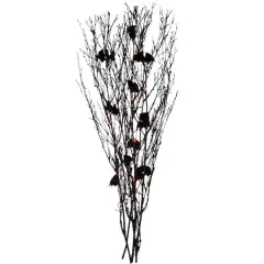 4ft. Black & Orange Lighted Glitter Halloween Branches, 5ct.