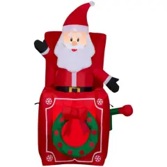 5ft. Animated Airblown&reg; Inflatable Christmas Santa in Pop-Up Box