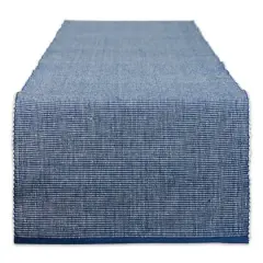 DII&reg; 72" Navy & White 2-Tone Ribbed Table Runner