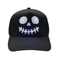 Black Light Up Spooky Face Baseball Cap by Celebrate It&trade;
