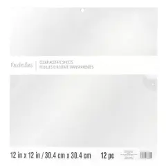 Clear Acetate Sheets by Recollections&trade;, 12" x 12"
