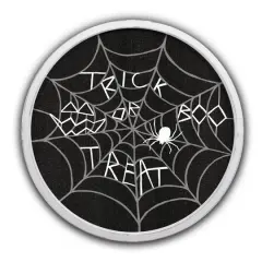 20" Trick or Treat Spider Web Framed Wall Art White Frame