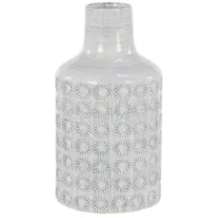 CosmoLiving by Cosmopolitan 14" Gray Porcelain Coastal Style Vase
